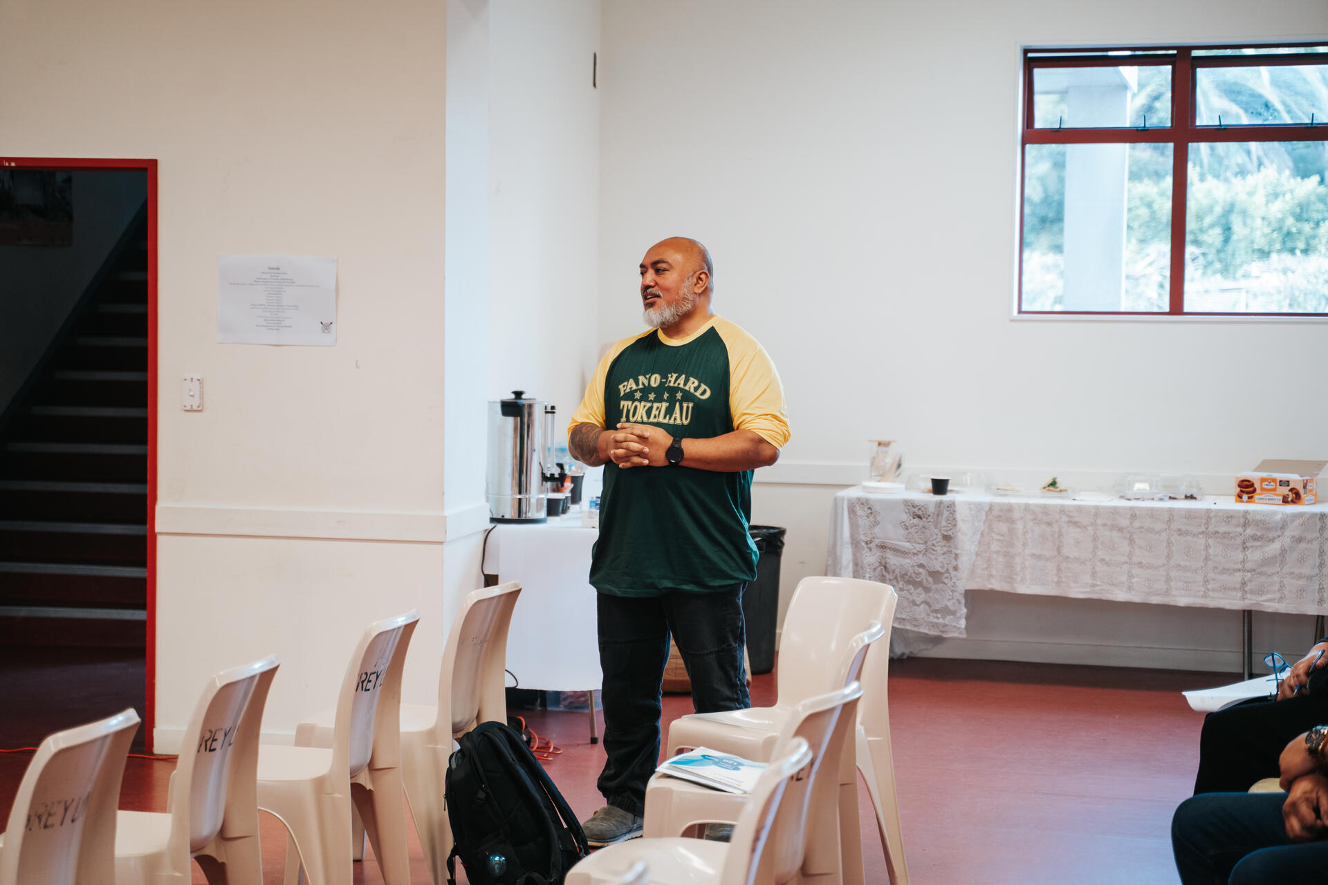 Community member at the hall