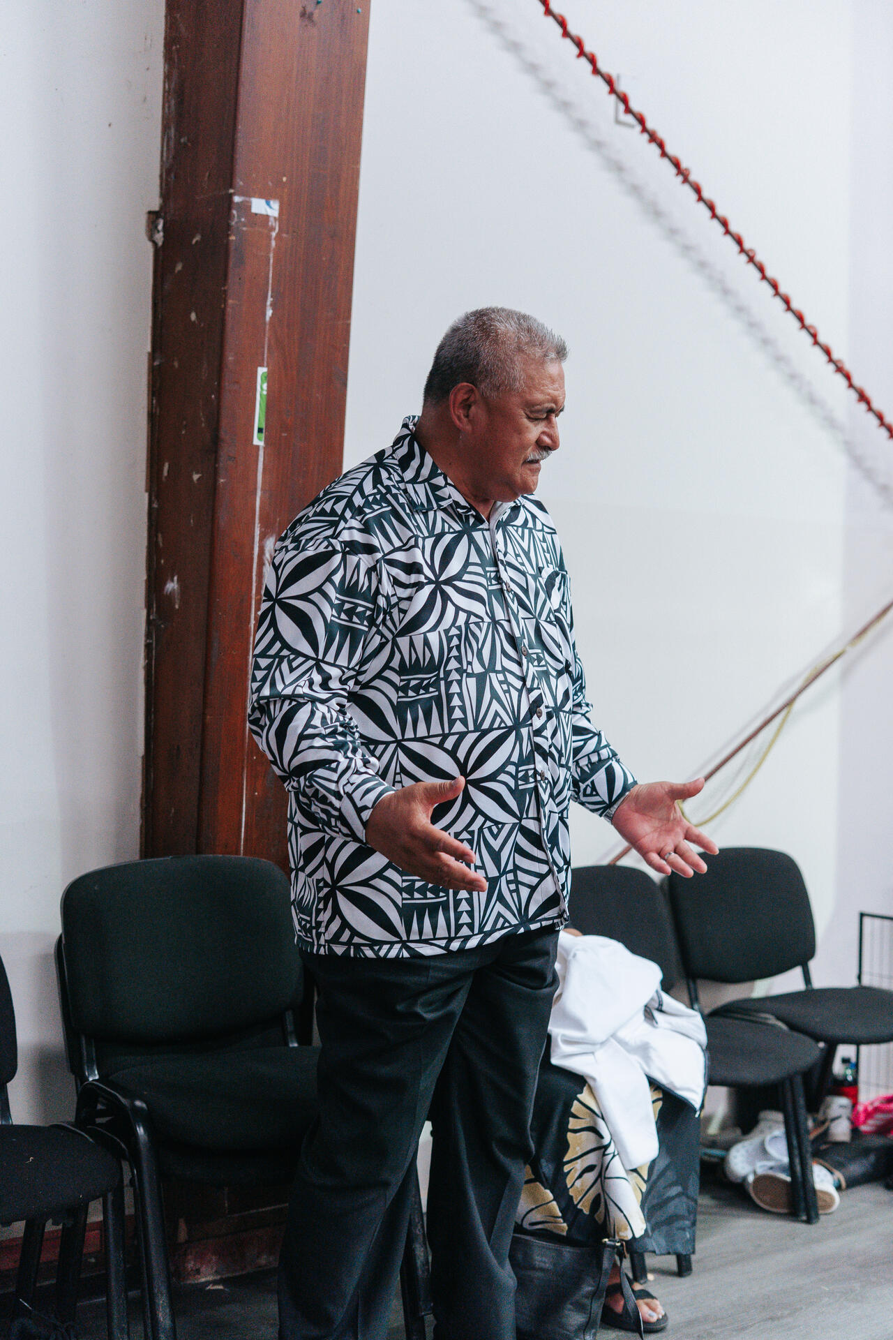 Community elder leading discussion