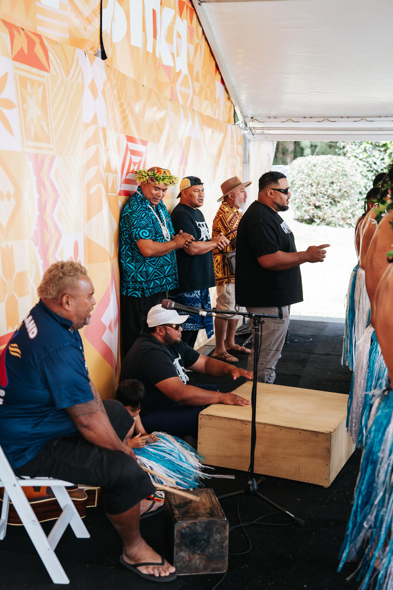 Pese group performing on stage